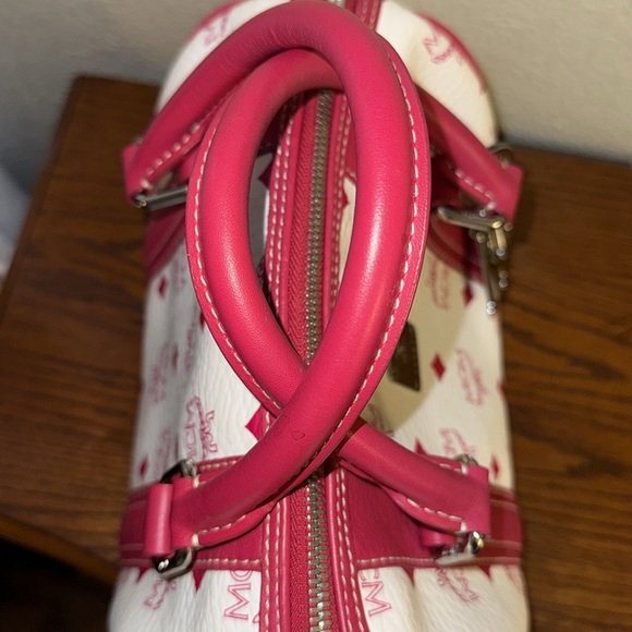 MCM Authentic mini pink white bag Boston - Picture 13 of 16
